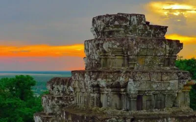 Sunset at the Pink Temple